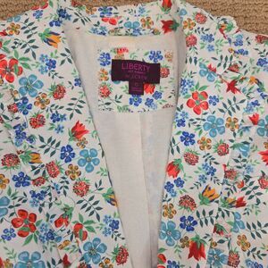 J‎ CREW Campbell Blazer Ruffle Trim Size 0 in Liberty® Edenham Floral Jacket EUC